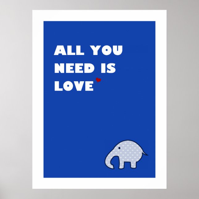 all you need is love - poster (blue) (Front)