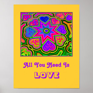 'All You Need Is Love' Poster (Yellow)