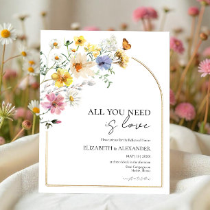 All you need is Love Rehearsal Dinner Invitation