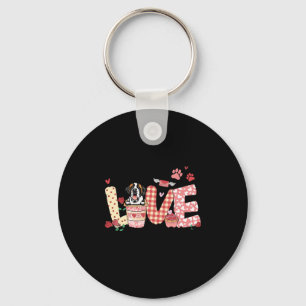 All You Need Is Love Saint Bernard And Coffee Vale Key Ring