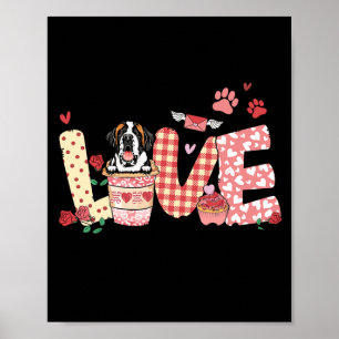All You Need Is Love Saint Bernard And Coffee Vale Poster