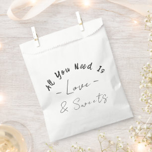All You Need Is Love & Sweets Small Flat Paper Bag