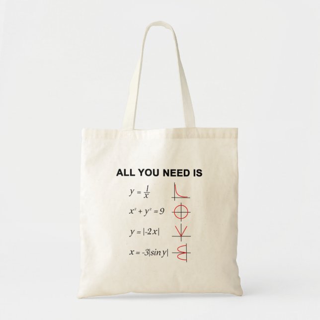 All You Need Is Love Tee  Math, Teacher T-Shirt.pn Tote Bag (Front)