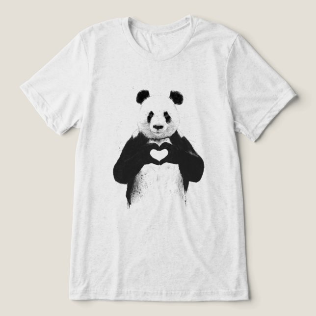 All you need is love Tri-Blend shirt (Design Front)