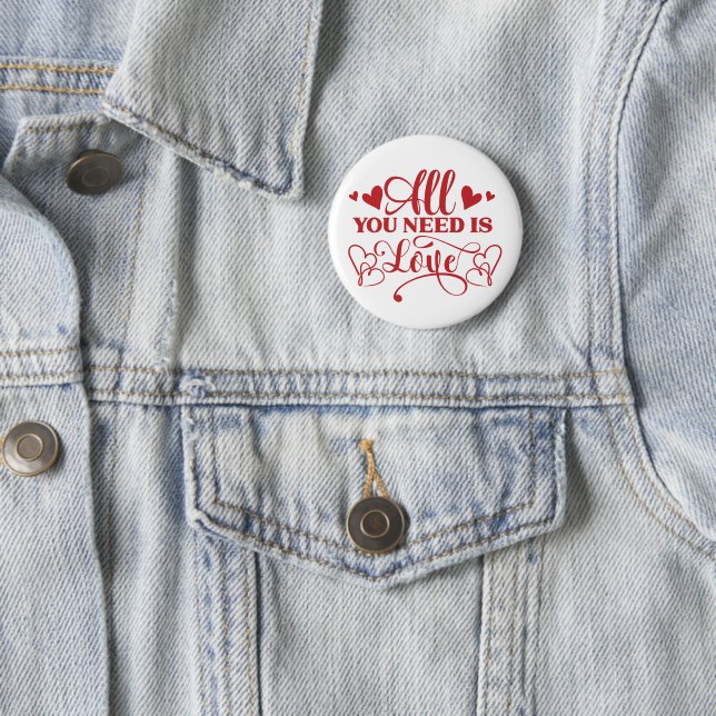 All You Need Is Love Typography Button (In Situ)