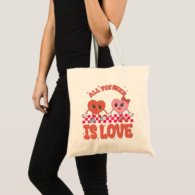 All You Need Is Love,Valentine Day Tote Bag (Front (Product))