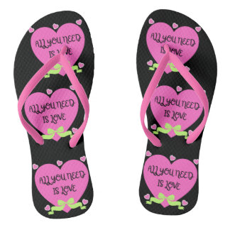 All You Need Is Love Valentine Design Jandals