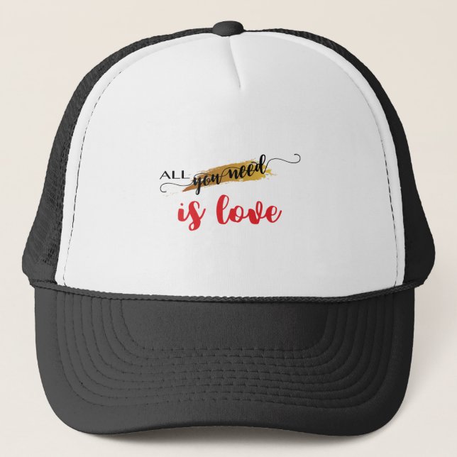 All-you-need-is-Love Valentine Trucker Hat (Front)