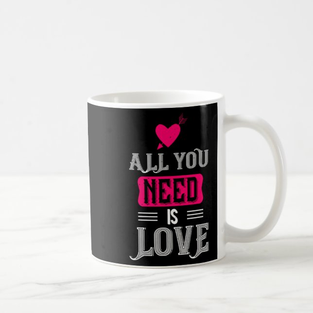All You Need Is Love Valentines Day For Him Her  Coffee Mug (Right)