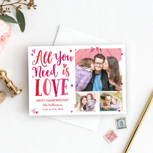 All You Need Is Love Valentine's Day Photo Cards