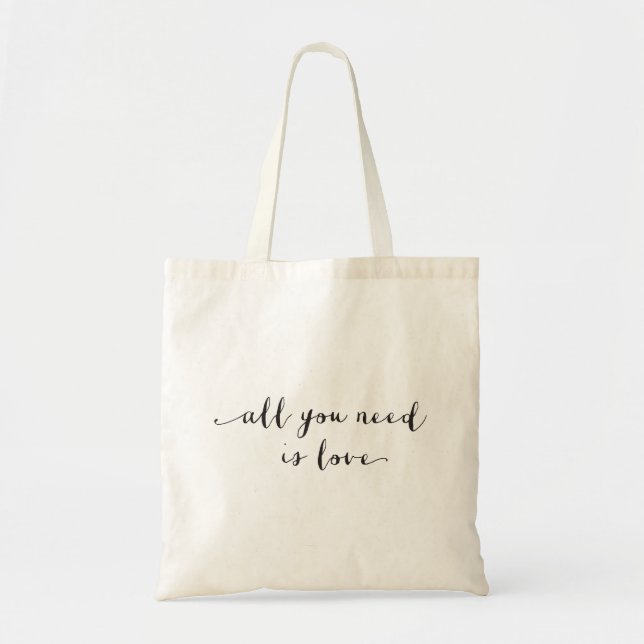All You Need is Love -  Wedding Welcome Tote Bag (Front)