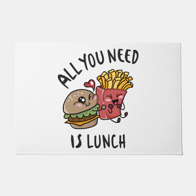 All you need is lunch doormat (Front)