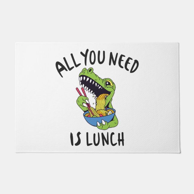 All you need is lunch doormat (Front)