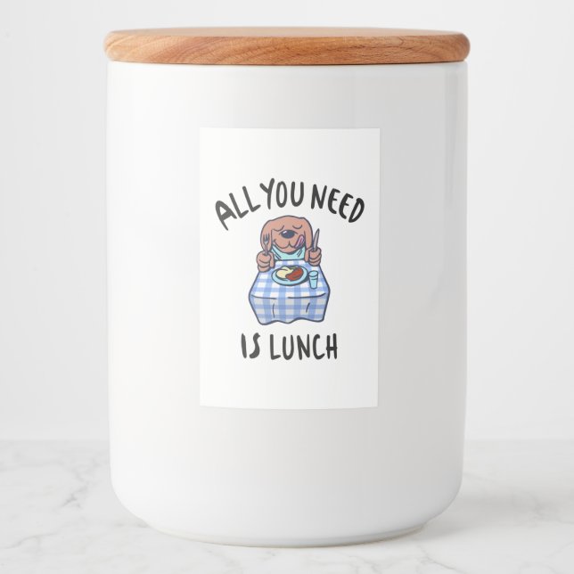 All you need is lunch food label (Front)