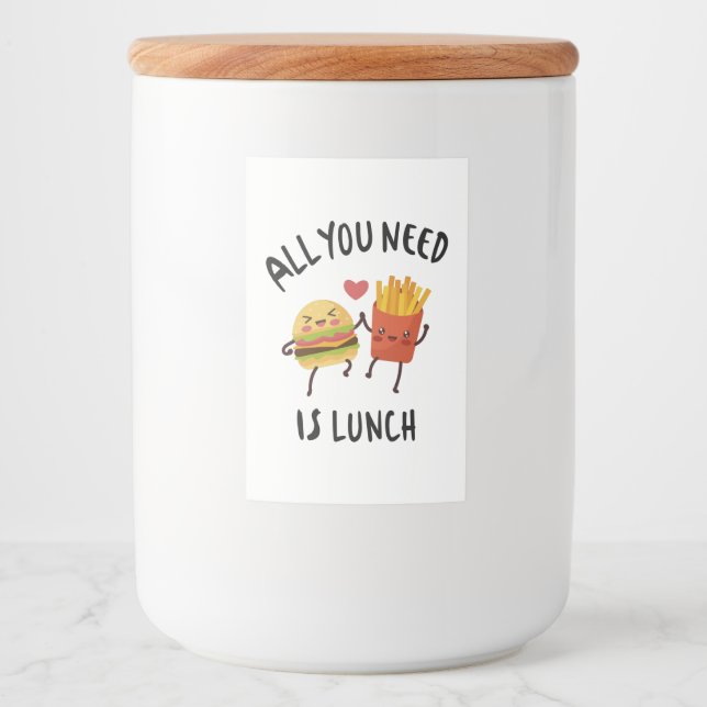 All you need is lunch food label (Front)