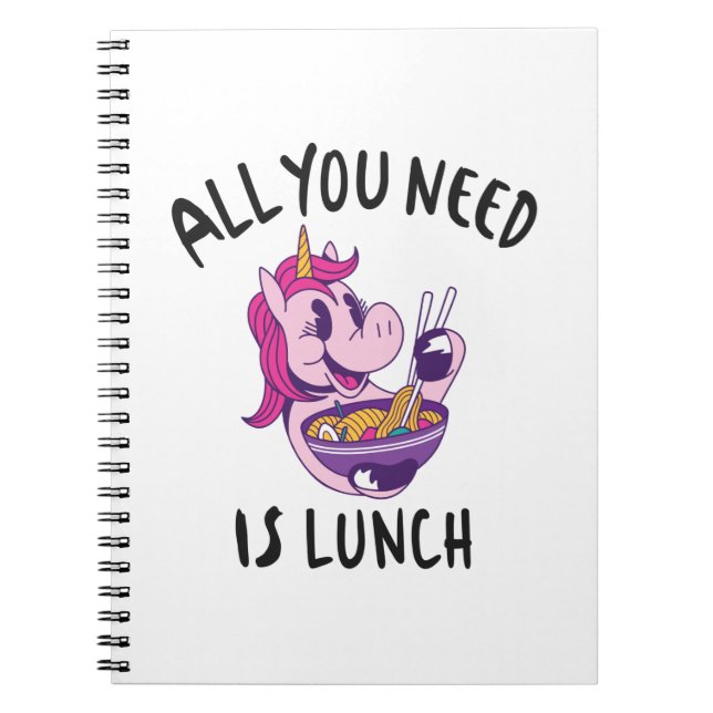 All you need is lunch notebook (Front)