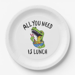 All you need is lunch paper plate