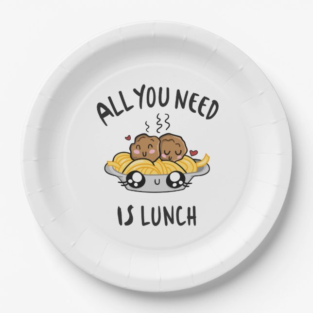 All you need is lunch paper plate (Front)