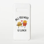 All you need is lunch samsung galaxy case<br><div class="desc">All you need is lunch. What time is lunch? It's lunch time. Funny hamburger and french fries in love. A perfect match for kids as well as for adults.</div>