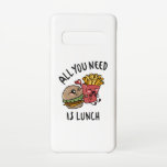 All you need is lunch samsung galaxy case<br><div class="desc">All you need is lunch. It's lunch time. Funny hamburger and french fries in love. A perfect match for kids as well as for adults.</div>