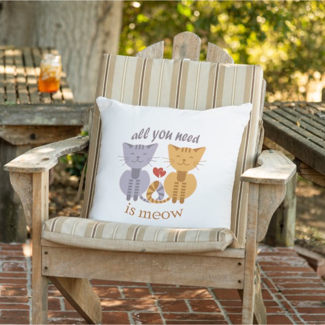 All you need is meow Valentine cats Cushion (Chair)