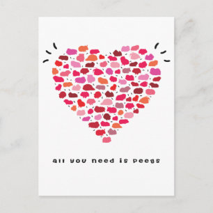 All you need is peegs postcard