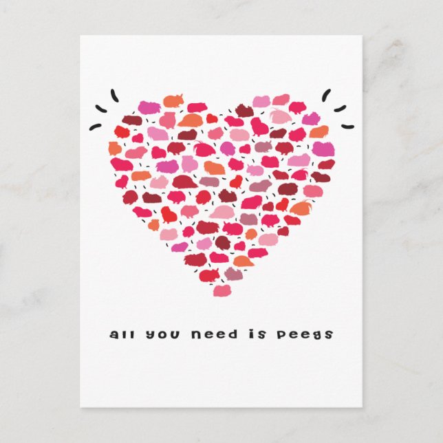 All you need is peegs postcard (Front)