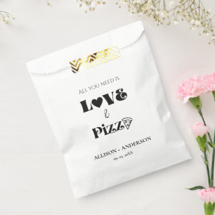 All you need is pizza & Love bridal shower favour  Bags