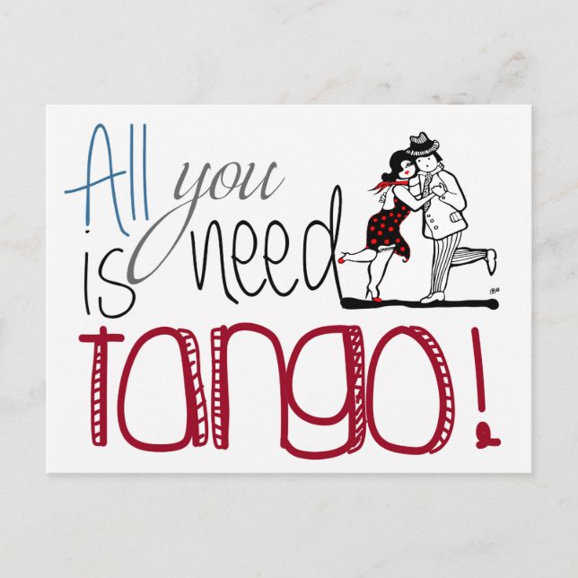 All you need is Tango quote Postcard (Front)