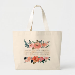 All Your Needs Bible Verse Christian Tote