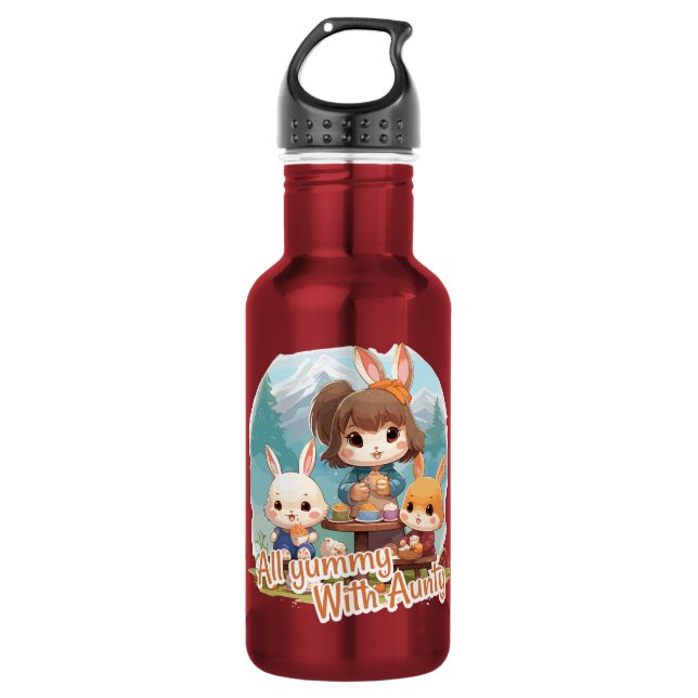 All yummy with Aunty 532 Ml Water Bottle (Front)