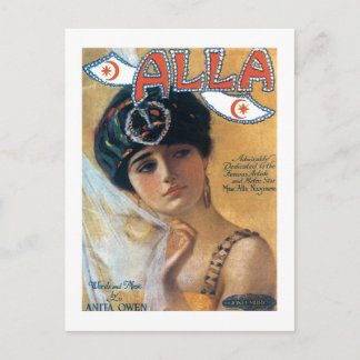 Alla Vintage Songbook Cover Postcard