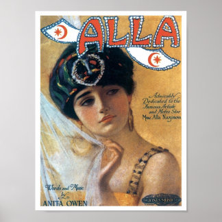 Alla Vintage Songbook Cover Poster