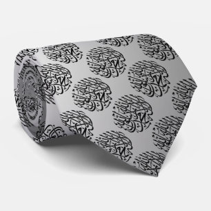 Allah Alhamdulillah Islam Muslim Calligraphy Tie