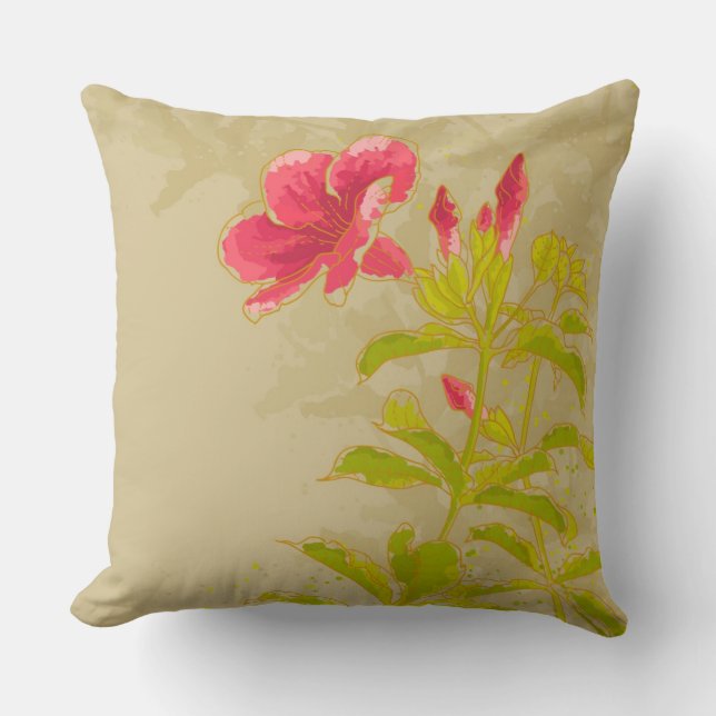 Allamanda Flower On Toned Background Cushion (Front)