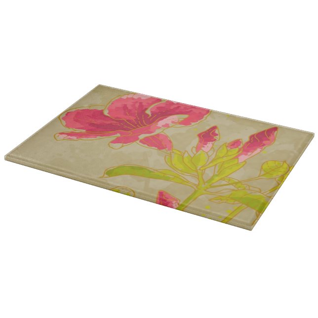 Allamanda Flower On Toned Background Cutting Board (Corner)
