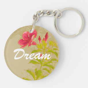 Allamanda Flower On Toned Background Key Ring