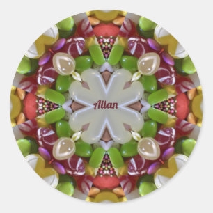 ALLAN ~ EASTER CANDY ~ CLASSIC ROUND STICKER