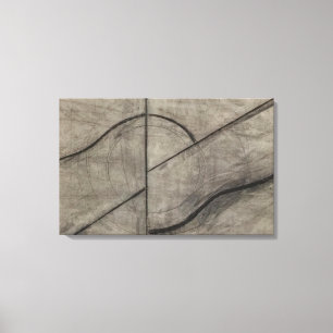 Allan Kaprow - Drawing Based Upon the Breath Canvas Print