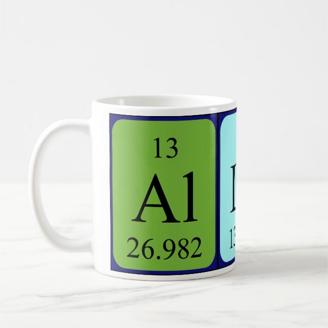 Allan periodic table name mug (Left)