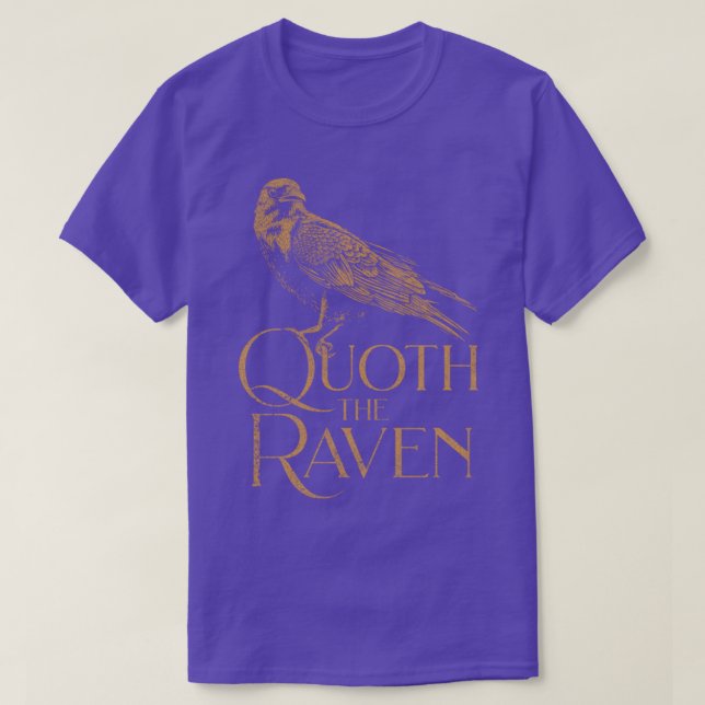 Allan Poe The Raven TShirt Allan Poe Quoth The Rav (Design Front)