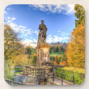 Allan Ramsey Statue And Edinburgh Castle Coaster