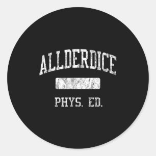 Allderdice High School Hs Ttsburgh Pa Phys Ed  Classic Round Sticker