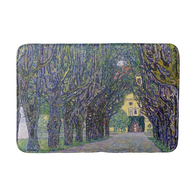 Allee at Schloss Kammer, Gustav Klimt Bath Mat (Front)