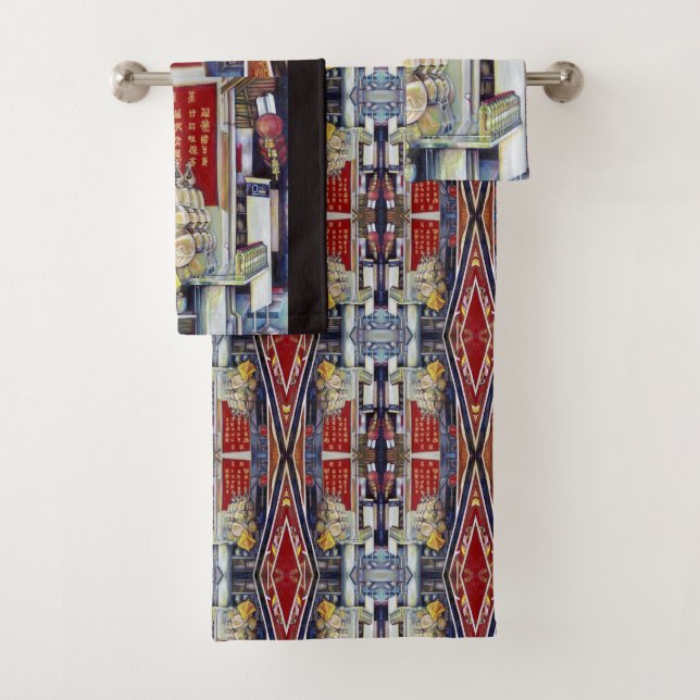 Allegedly Probabilistic, Singapore Bath Towel Set (Insitu)