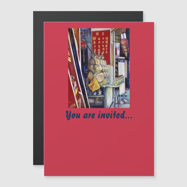 Allegedly Probabilistic, Singapore Magnetic Invitation (Front/Back)