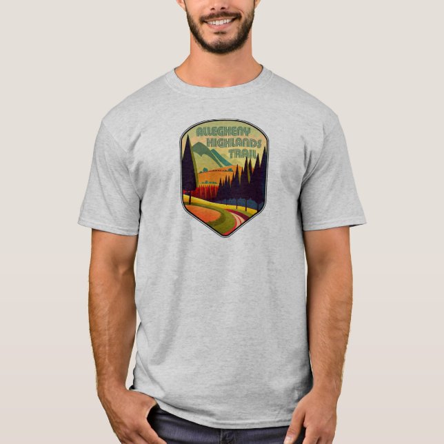 Allegheny Highlands Trail West Virginia Colours T-Shirt (Front)