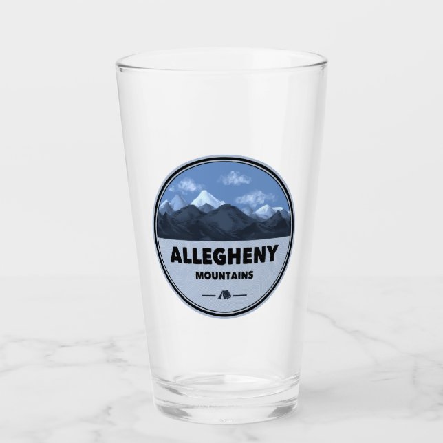 Allegheny Mountains Camping Glass (Front)