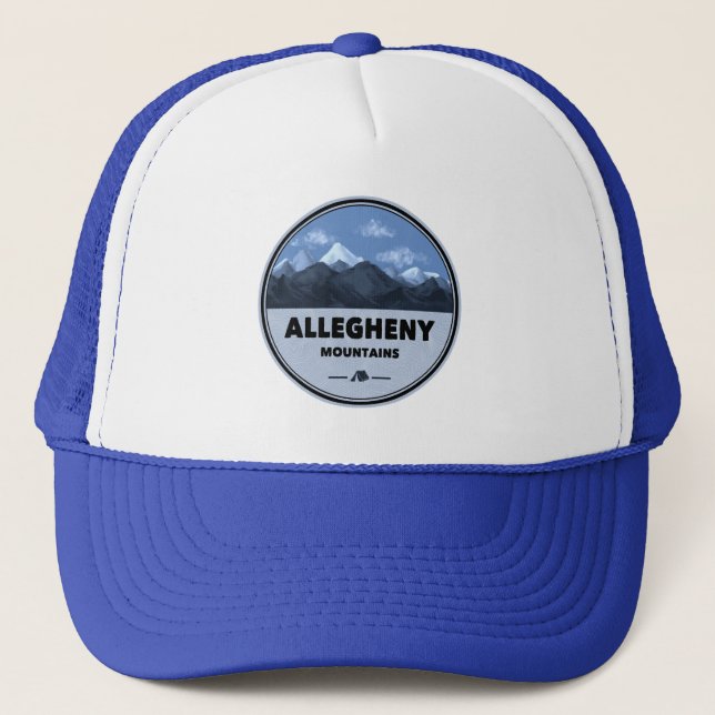 Allegheny Mountains Camping Trucker Hat (Front)