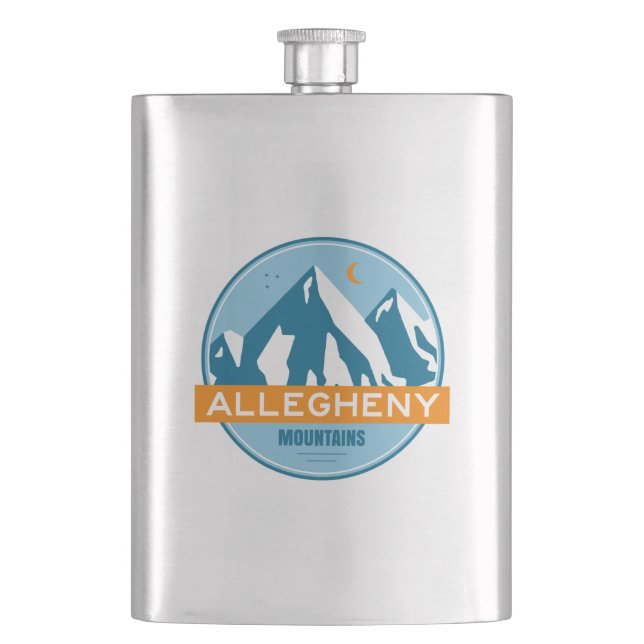 Allegheny Mountains Hip Flask (Front)